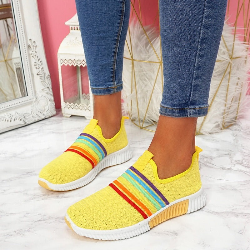 Comfortabele Regenboog Sneakers | Stijlvolle & Kleurrijke Sneakers Voor Modebewuste Dames