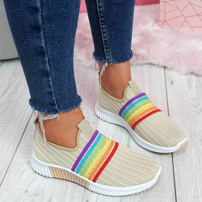 Comfortabele Regenboog Sneakers | Stijlvolle & Kleurrijke Sneakers Voor Modebewuste Dames